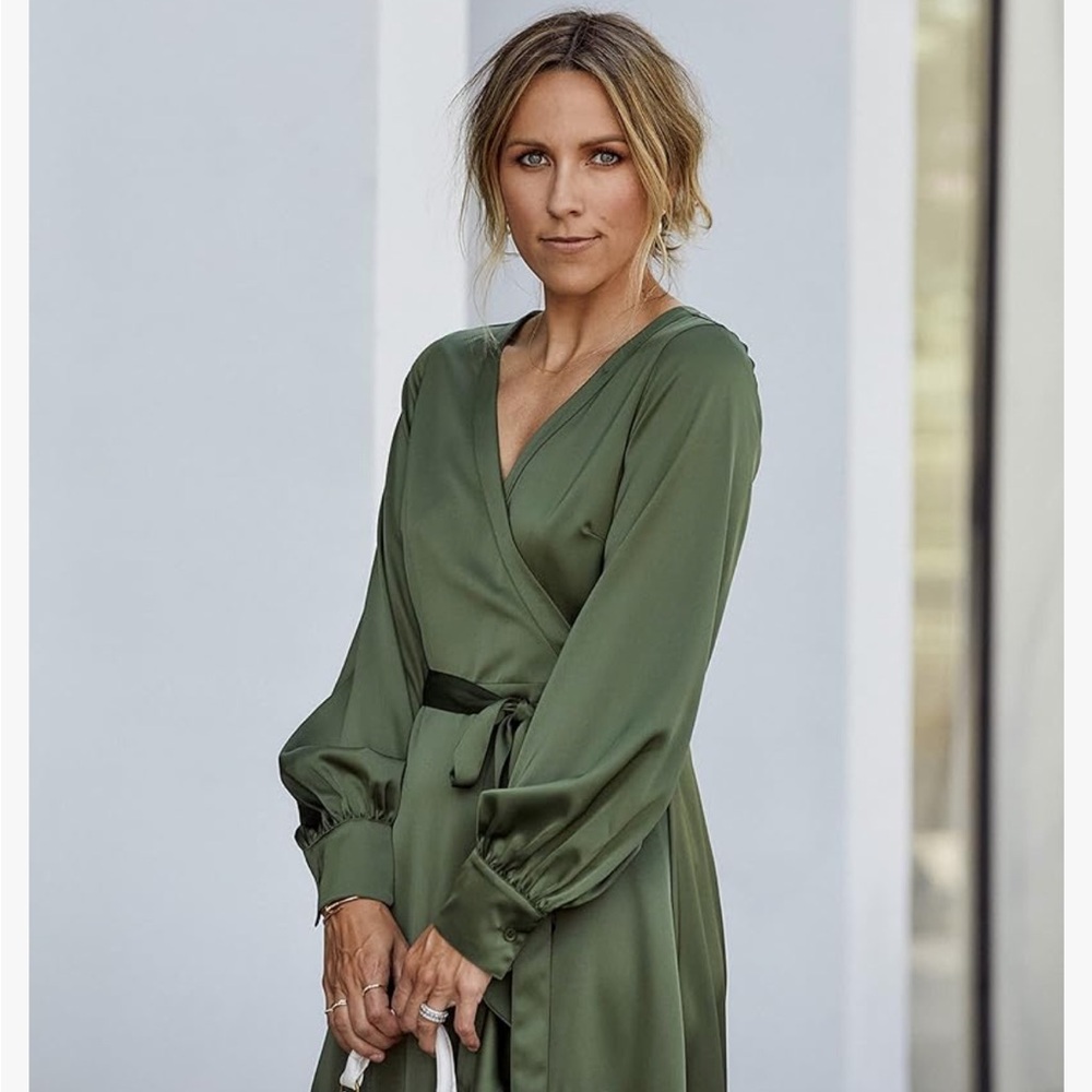 Amazon The Drop Women’s Treetop Wrap Dress by Jacey Duprie